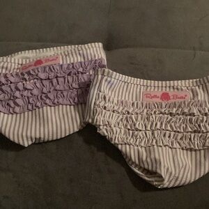 🎉 SALE 3/$20 🎉 2t ruffle butts swim bottom purple stripes lot of 2